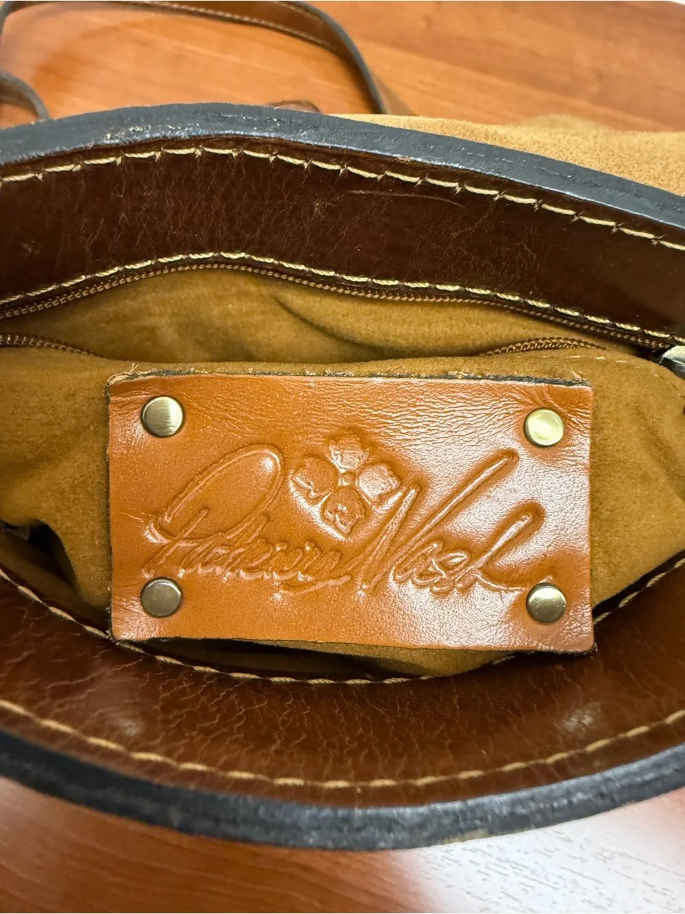Patricia Nash Brown Leather Messenger Crossbody